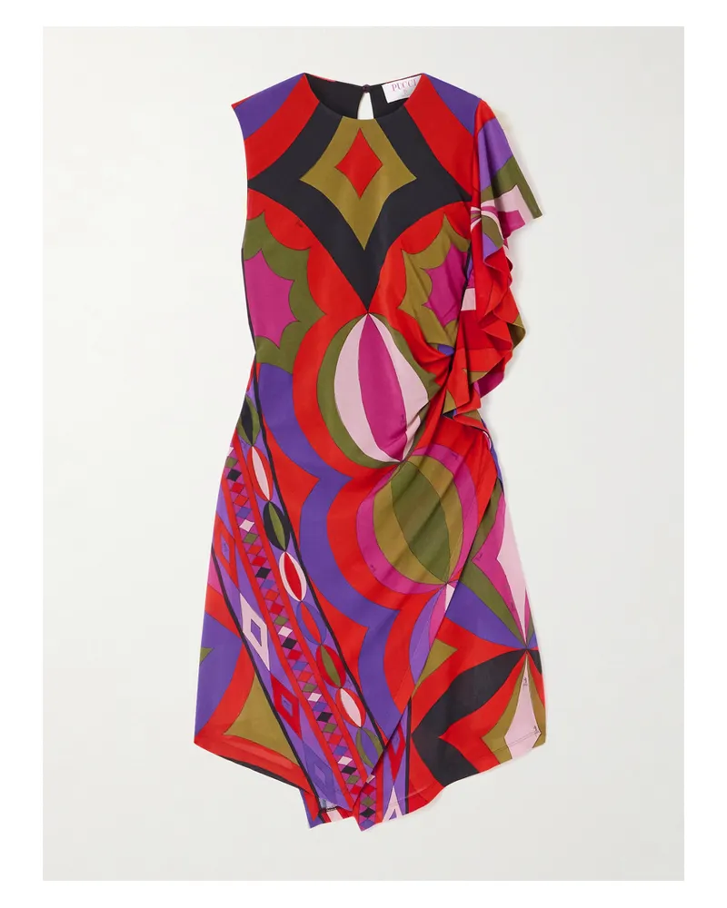 Emilio Pucci Printed Jersey Mini Dress - Multi Multi