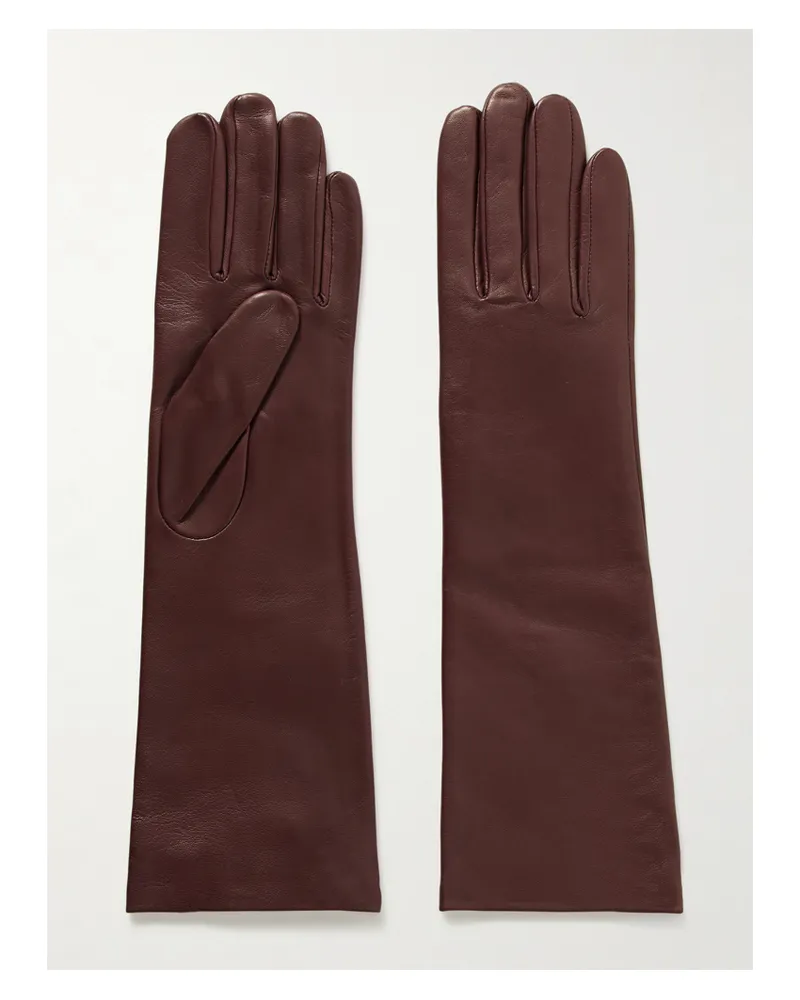 Agnelle Celia Handschuhe Aus Leder - Burgunder Burgunder