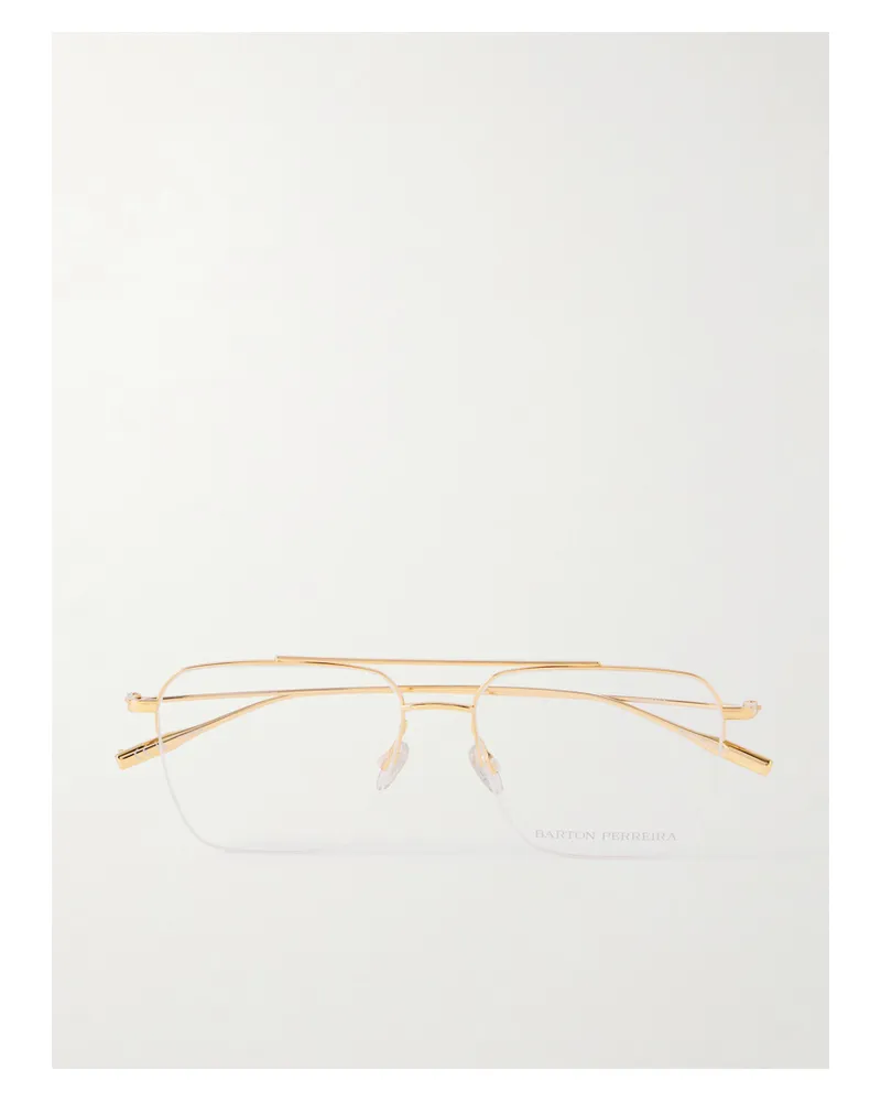 Barton Perreira Armstrong Goldfarbene Pilotenbrille Gold