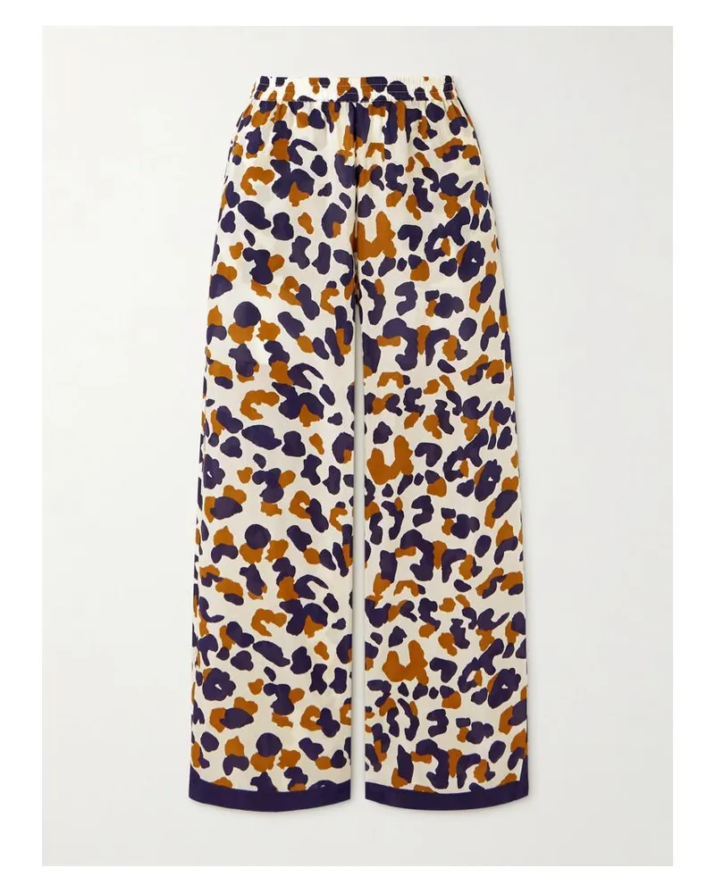 Eres Capitaine Hose Mit Weitem Bein Aus Bedrucktem Voile Aus Einer Baumwoll-seidenmischung - Mehrfarbig Mehrfarbig