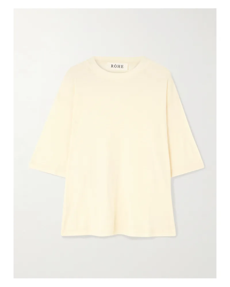 Róhe Oversized Wool-jersey T-shirt - Off-white Off-white