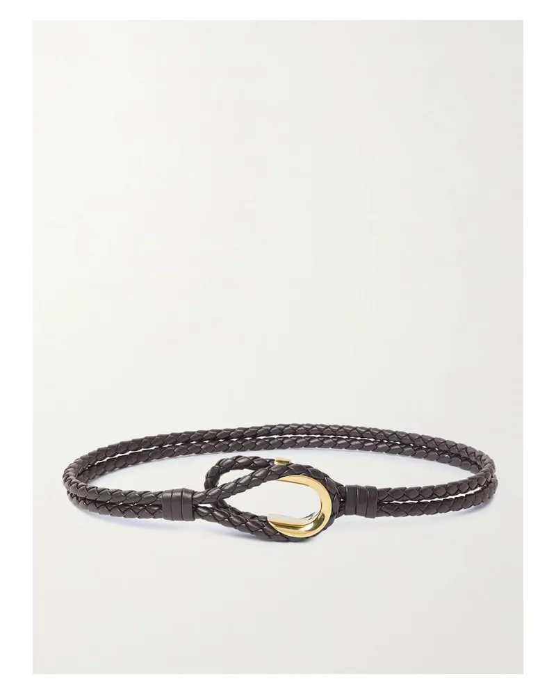 Bottega Veneta Taillengürtel Aus Intrecciato-leder - Braun Braun
