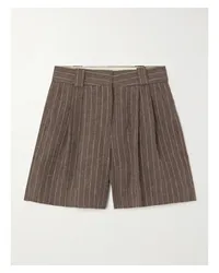 Blazé Milano Havana Fell Shorts aus Leinen Grau