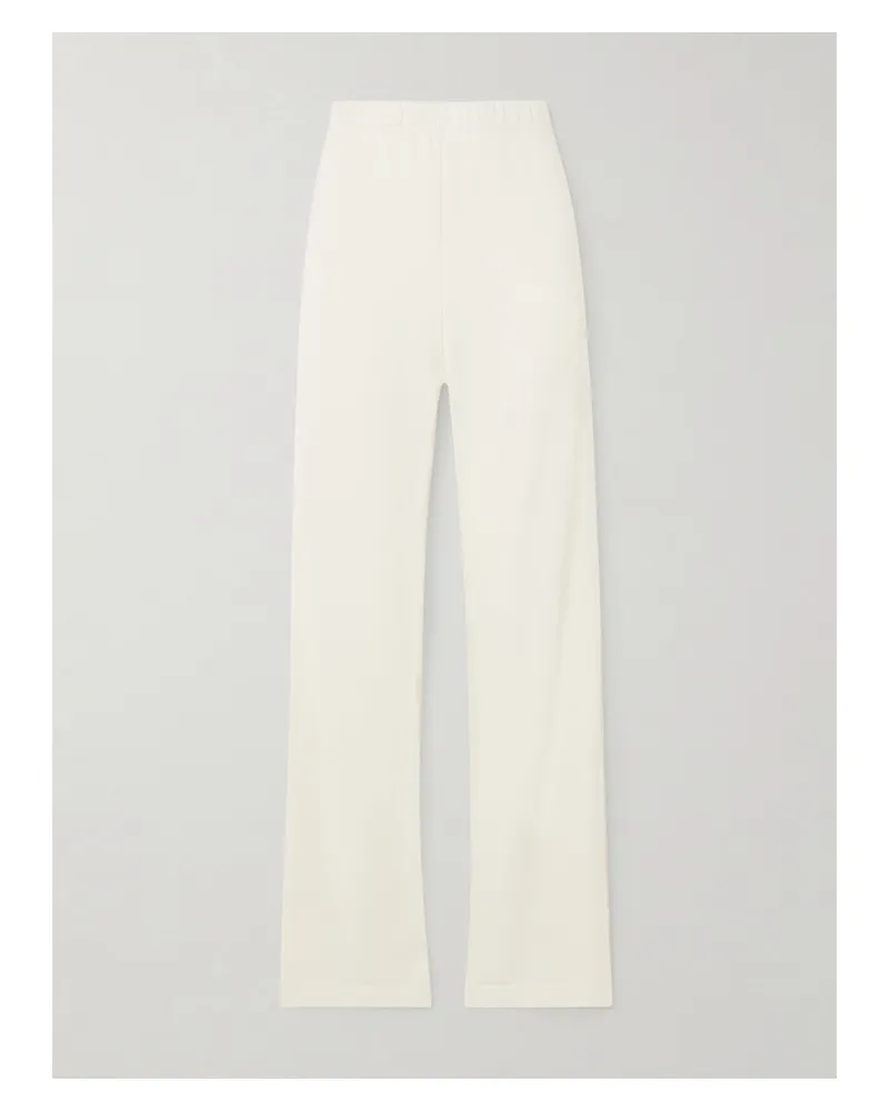 ÉTERNE Cotton And Modal-blend Jersey Straight-leg Sweatpants - Neutrals Neutrals