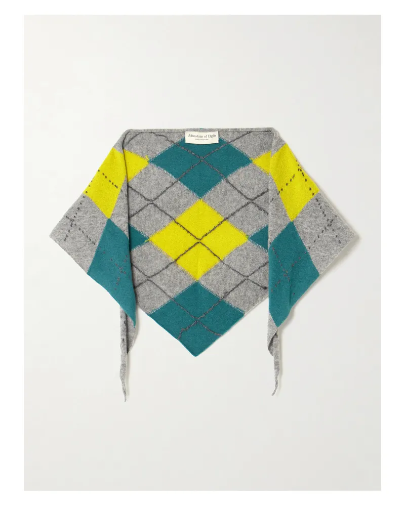 Johnstons of Elgin Clan Argyle Cashmere Scarf - Multi Multi