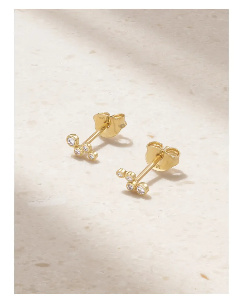 Stone & Strand Bubbly Ohrstecker Aus 14 Karat Gold Mit Diamanten Gold