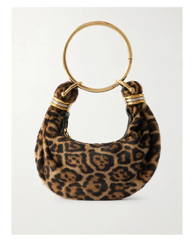 Chloé Bracelet Tote Aus Shearling Mit Leopardenprint Und Verzierungen - Animal-Print Animal-print