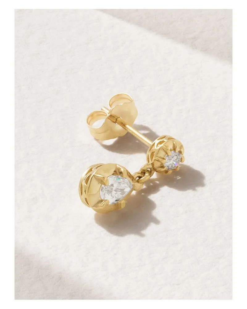 Jacquie Aiche Sophia Einzelner Ohrring Aus 14 Karat Gold Mit Diamanten Gold