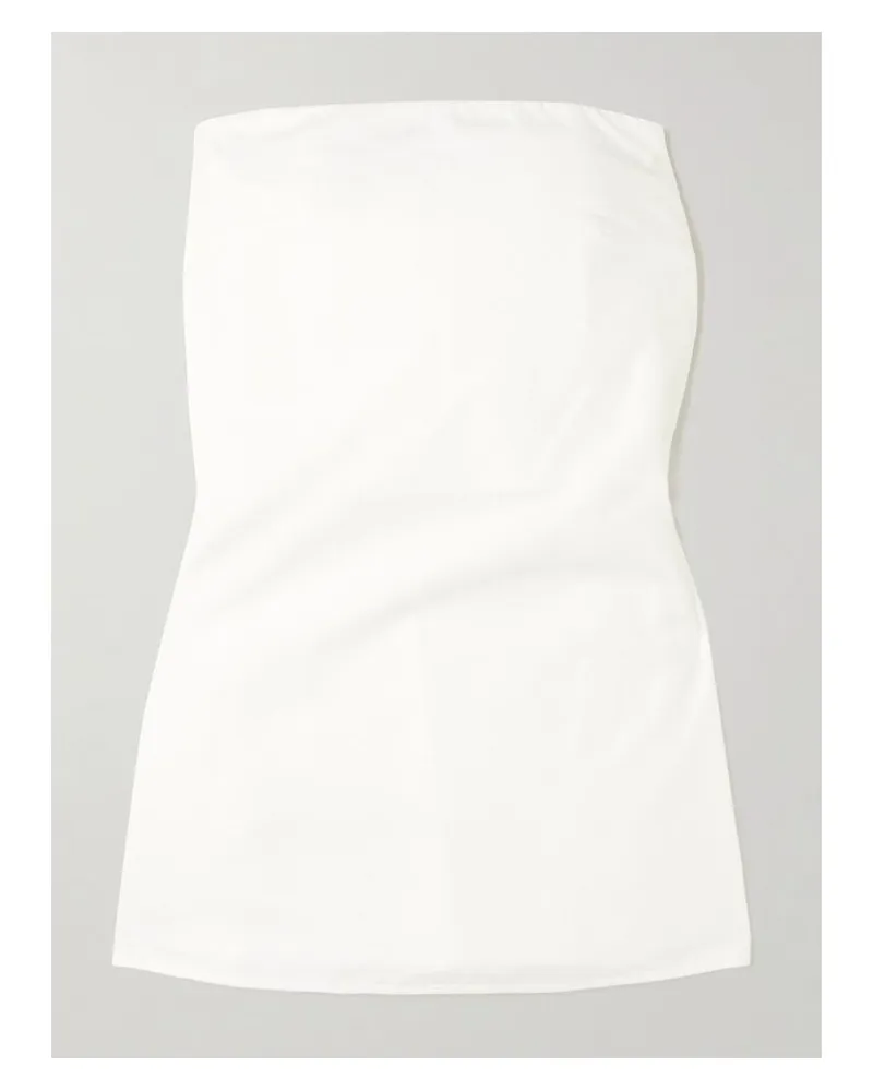 Róhe Bustier Aus Baumwollpopeline Mit Schößchen - Weiß Weiß