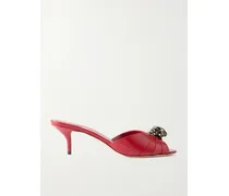 Panthea 55 Embellished Gathered Leather Mules