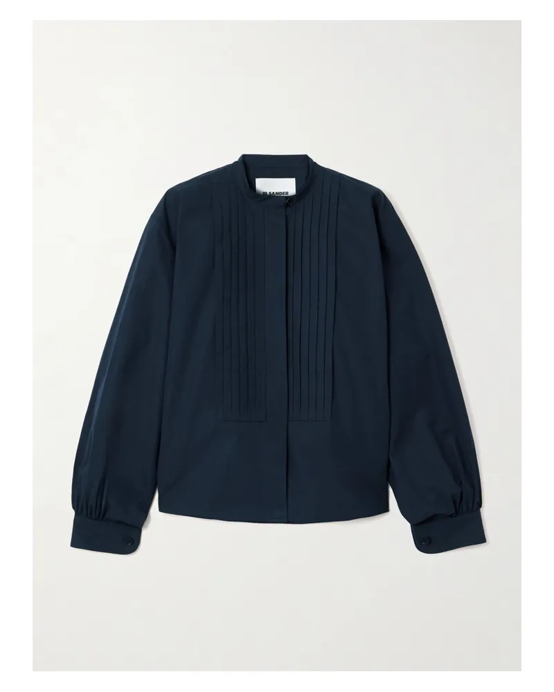 Jil Sander Hemd Aus Baumwollpopeline Mit Biesen - Blau Blau