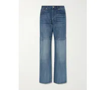 Chance Frayed Straight-leg Jeans - Blue