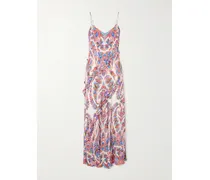 Ruffled Paisley-print Chiffon Maxi Dress - Multi