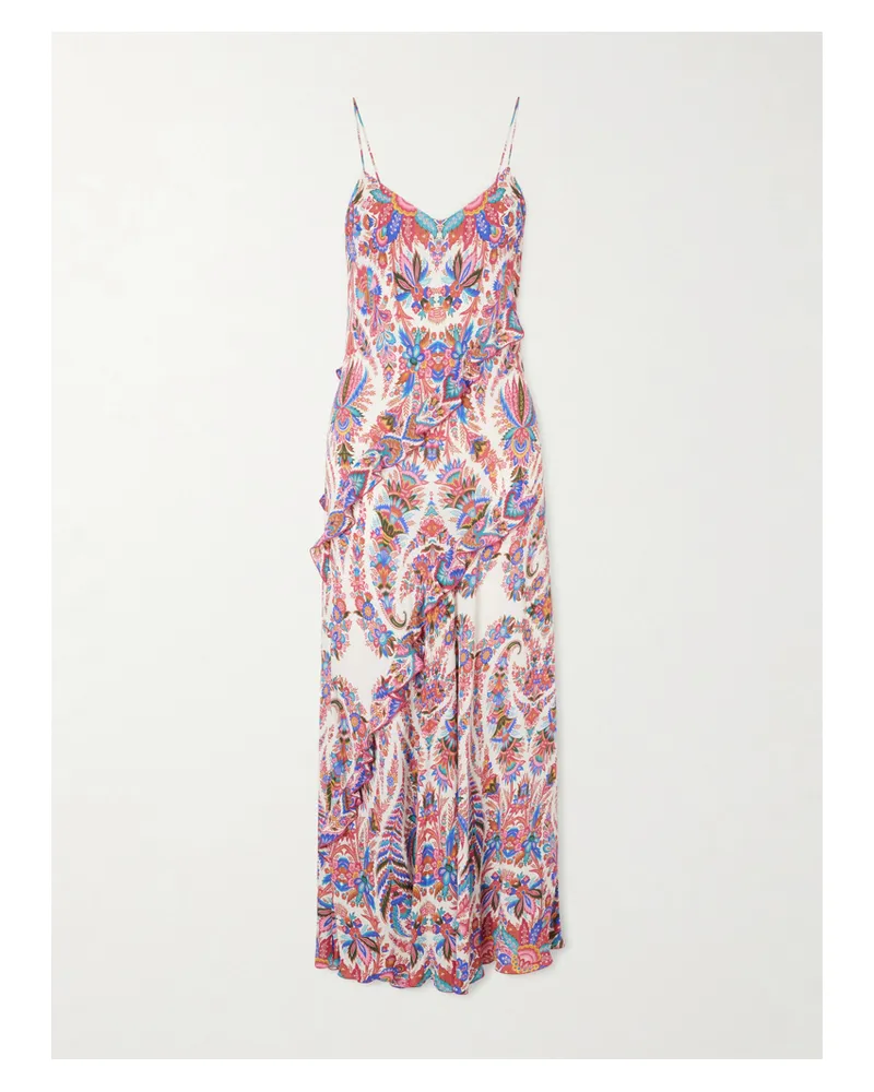 Etro Ruffled Paisley-print Chiffon Maxi Dress - Multi Multi