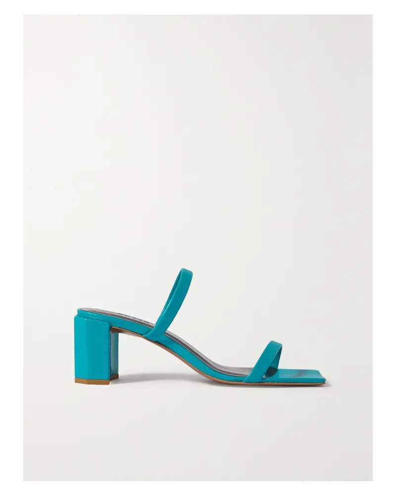 by FAR Tanya Mules Aus Glanzleder - Blau Blau