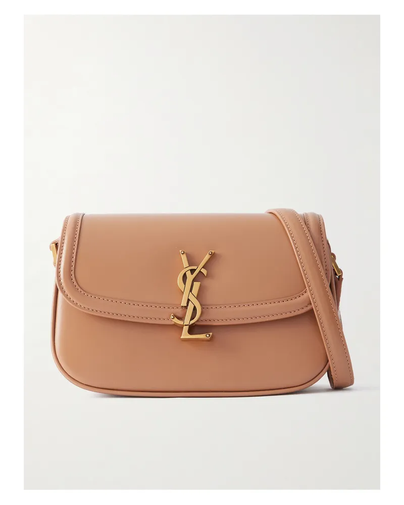 Saint Laurent Solferino Mini Leather Shoulder Bag - Neutrals Neutrals