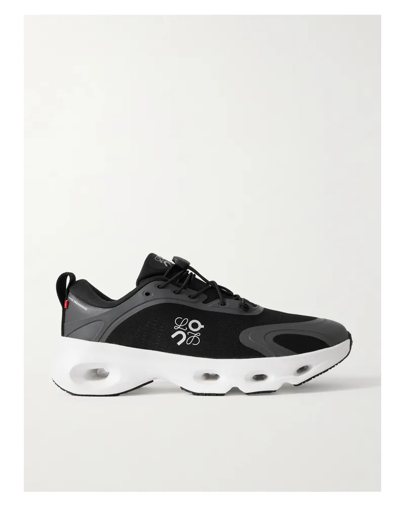 Loewe On Cloud Rubber-trimmed Recycled-mesh Sneakers - Black Black