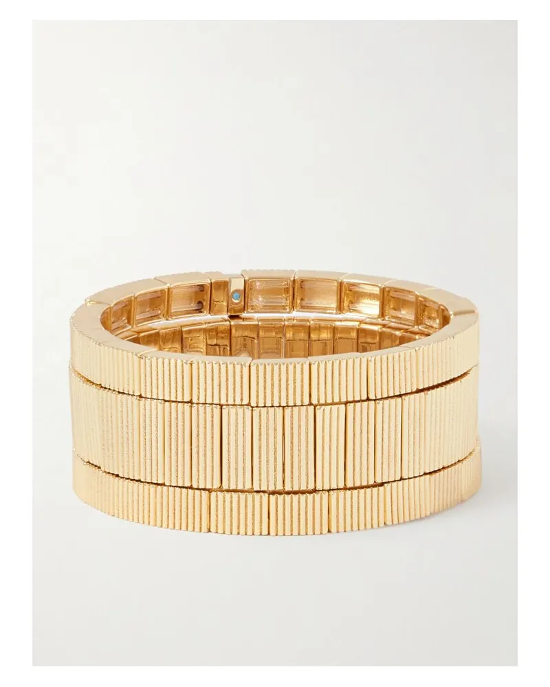 Roxanne Assoulin The Florentine Set Aus Drei Goldfarbenen Armbändern Gold