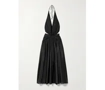Rhiannon Rückenfreies Maxikleid Aus Bioseide Mit Neckholder - Schwarz
