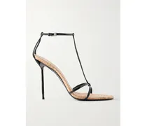 Lidia Patent-leather Sandals - Black