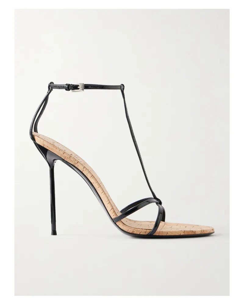 Paris Texas Lidia Patent-leather Sandals - Black Black