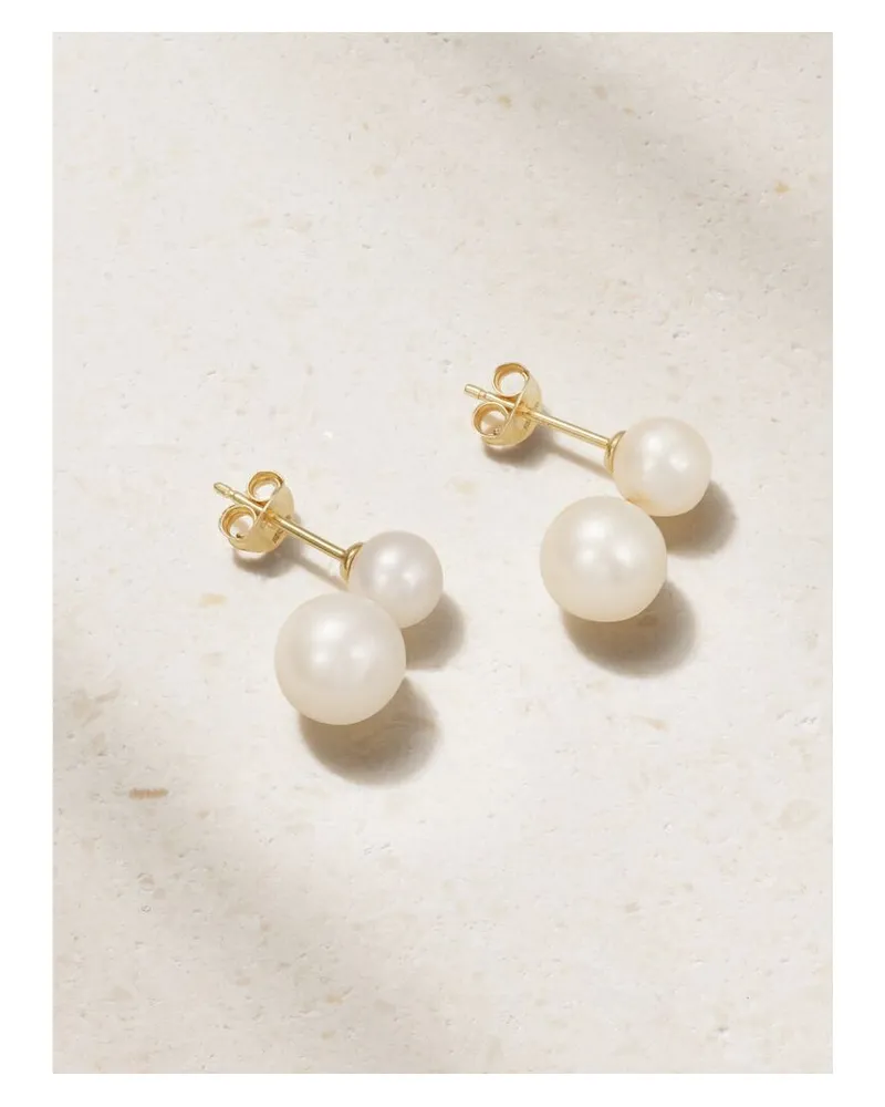 MATEO Duo Ohrringe Aus 14 Karat Gold Mit Perlen Gold
