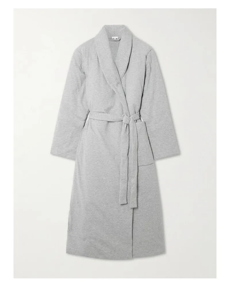 Skin Oasis Morgenmantel Aus Biobaumwoll-jersey - Grau Grau