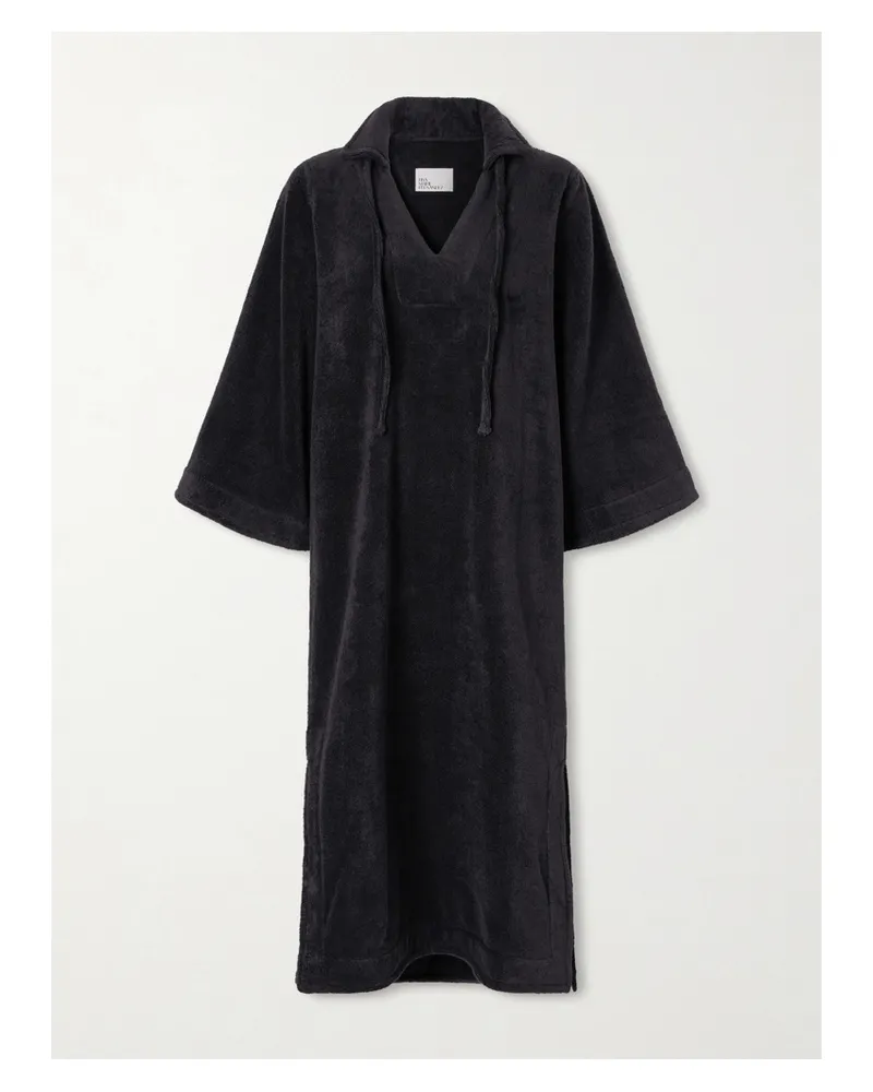 Lisa Marie Fernandez Cotton-terry Kaftan - Black Black