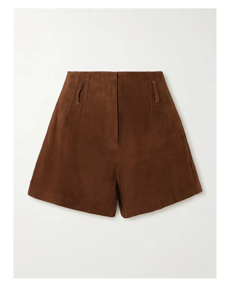 FRANKIE Shop Lise Shorts Aus Veloursleder - Braun Braun