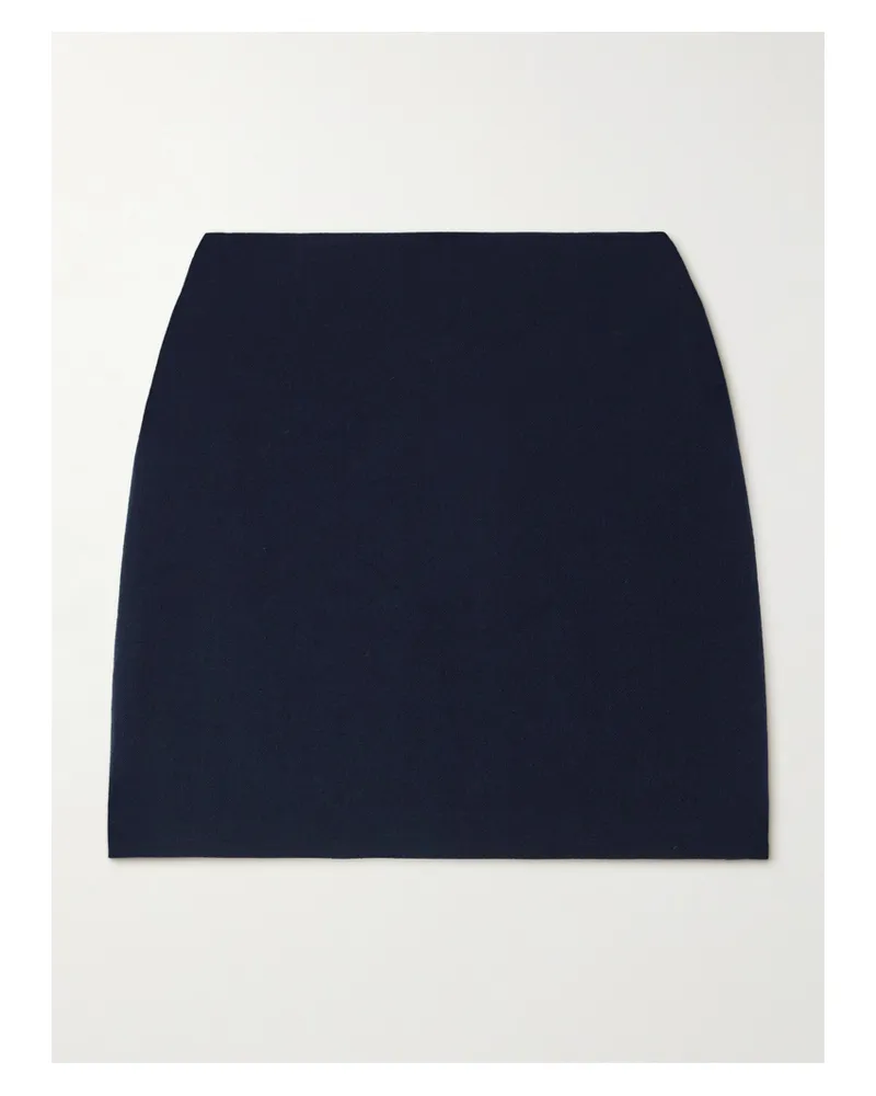 TOVE Jeanette Minirock Aus Woll-twill - Blau Blau