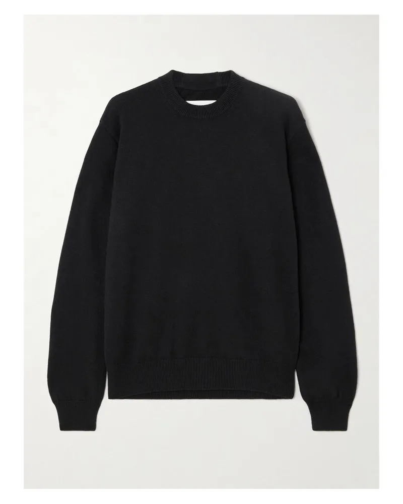 Jil Sander Pullover Aus Einer Kaschmir-baumwollmischung - Schwarz Schwarz