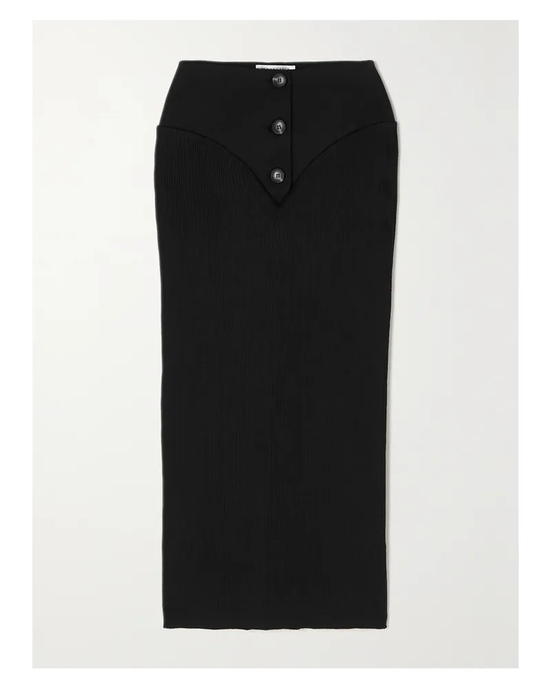 Renaissance Renaissance Midirock Aus Jersey Und Twill - Schwarz Schwarz