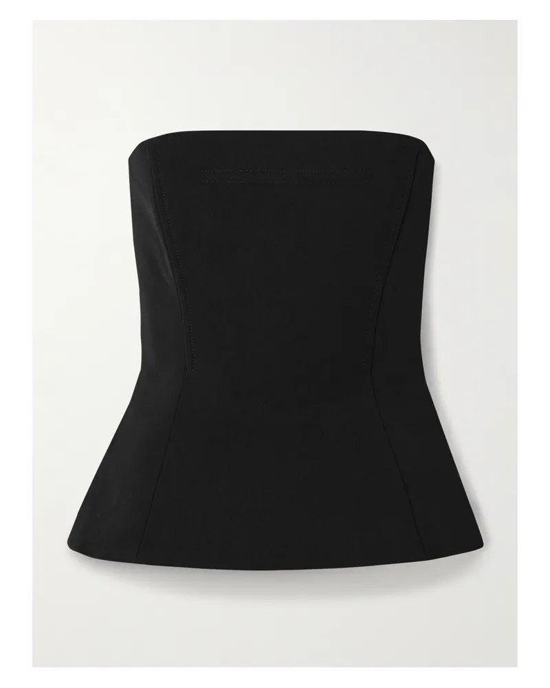 Jean Paul Gaultier Trägerloses Bustier Aus Twill - Schwarz Schwarz