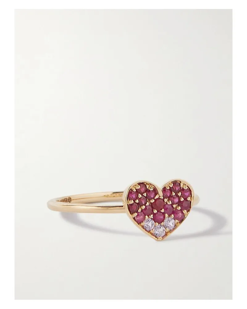 Stone & Strand You're Making Me Blush Ring Aus 10 Karat Gold Mit Rubinen Gold
