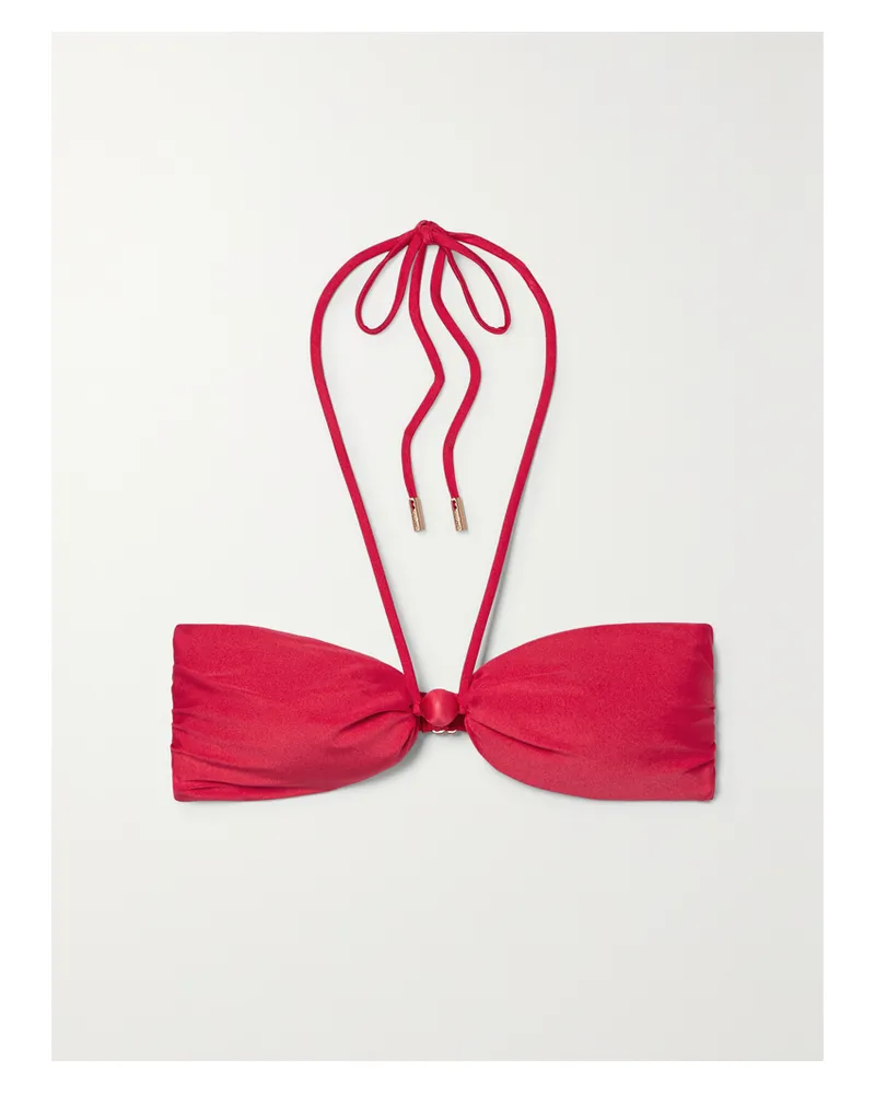Cult Gaia Euphrasia Neckholder-bikini-oberteil Mit Verzierung - Rot Rot