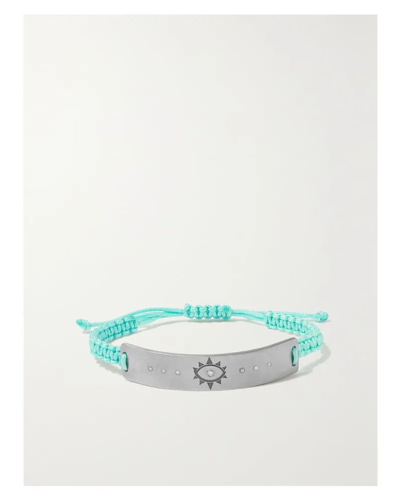 Diane Kordas Evil Eye Armband Aus Kordel Mit Titandetail Und Diamanten - Silber Silber