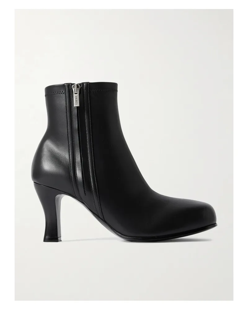 Loewe Bobine Ankle Boots Aus Leder - Schwarz Schwarz