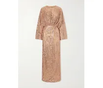 Embellished Silk-blend Tulle Gown - Brown