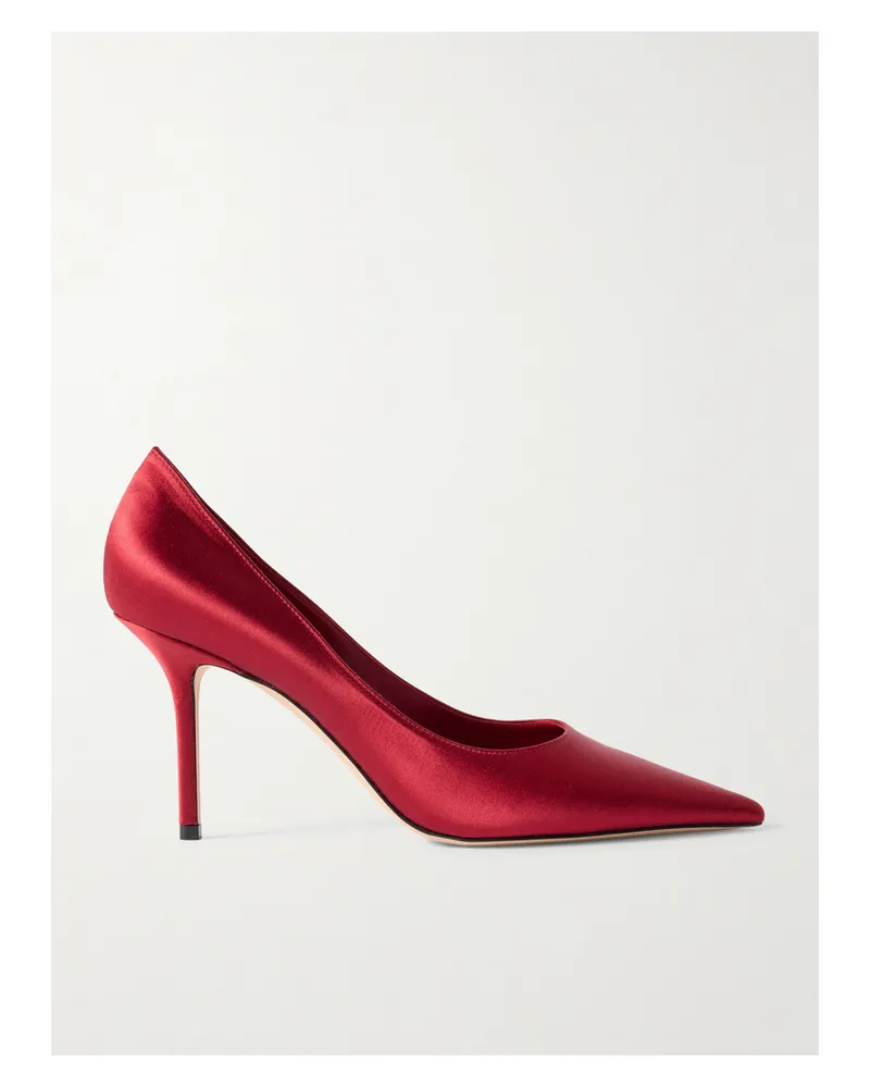 Jimmy Choo Love 85 Satin Pumps - Red Red