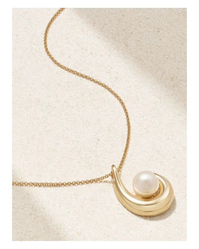 MATEO Kette Aus 14 Karat Gold Mit Perle Gold