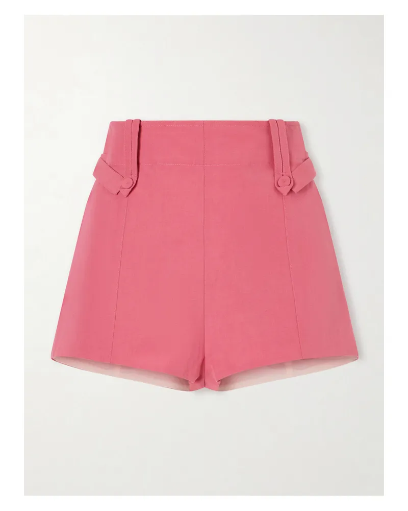 Chloé Linen And Cotton-blend Shorts - Pink Pink