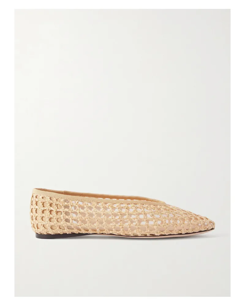 Loeffler Randall Emery Crocheted Raffia Ballet Flats - Neutrals Neutrals