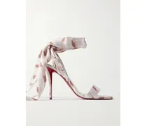 Miss Z 100 Sandalen Aus Bedrucktem Satin - Pink
