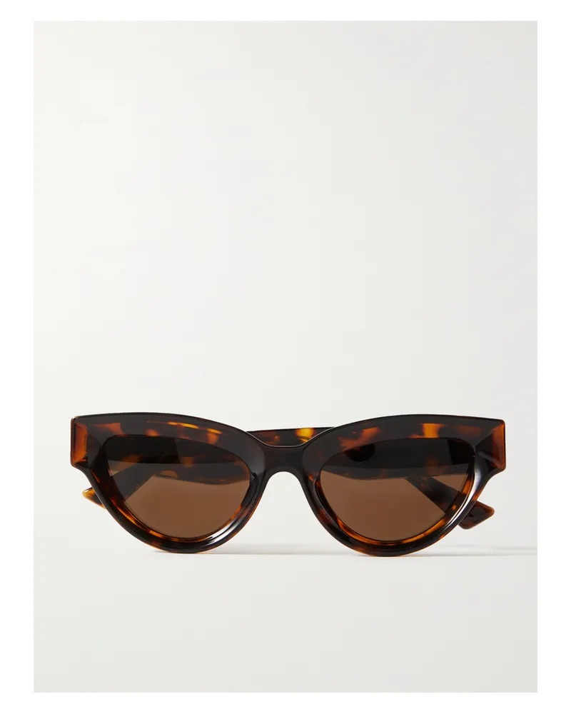 Bottega Veneta Injection Cat-eye Tortoiseshell Acetate Sunglasses Tortoiseshell