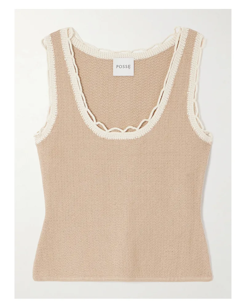 Posse Willow Tanktop Aus Strick Mit Gehäkelten Abschlüssen - Braun Braun