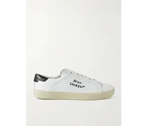 Court Classic Sl/06 Logo-embroidered Leather Sneakers - White
