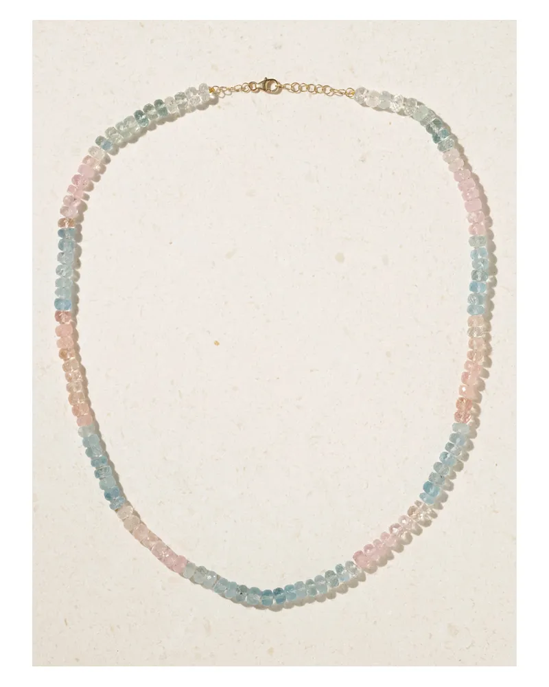 JIA JIA Kette Mit Morganiten Und Details Aus Gold - Pink Pink