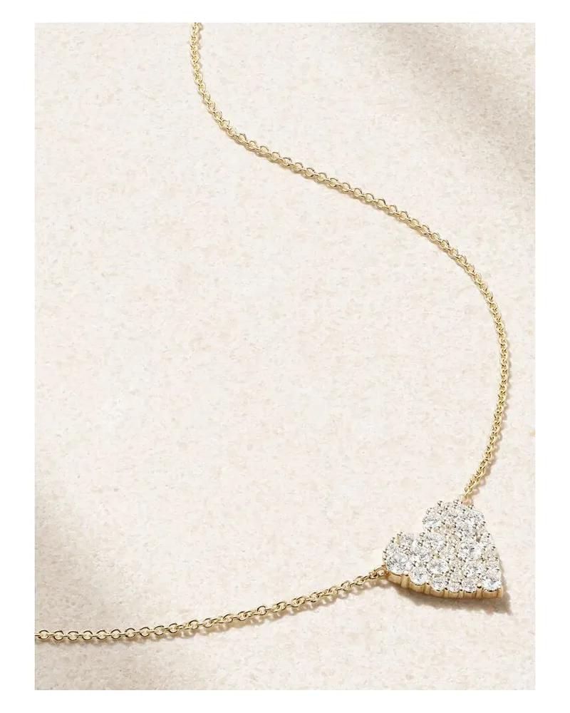 Sydney Evan Small Cocktail Heart Kette Aus 14 Karat Gold Mit Diamanten - Silber Silber
