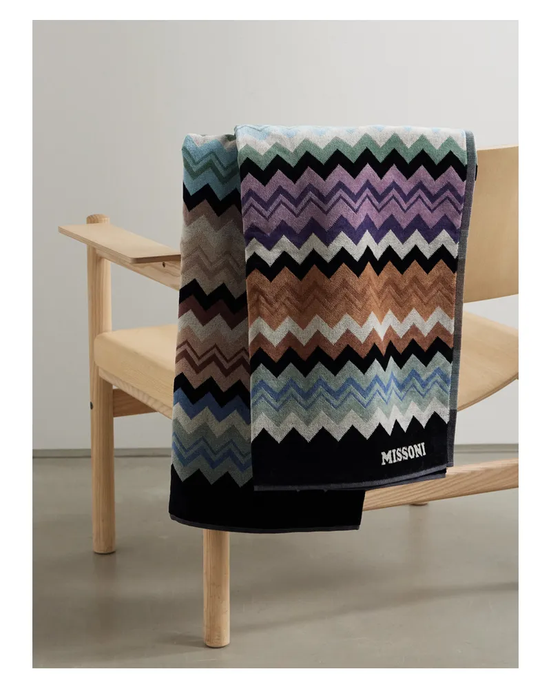 Missoni Home Adam Strandtuch Aus Gestreiftem Baumwollfrottee - Mehrfarbig Mehrfarbig