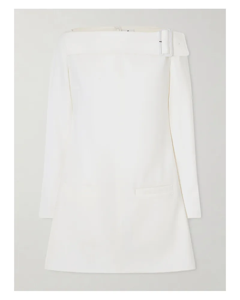 Courrèges Buckled Crepe Mini Dress - White White